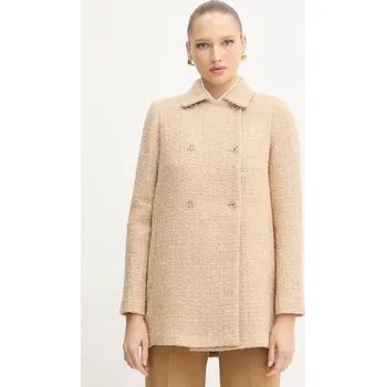 Dámský kabát Kabát s vlnou Twinset 252TP2141 béžová 80X, vel. 38