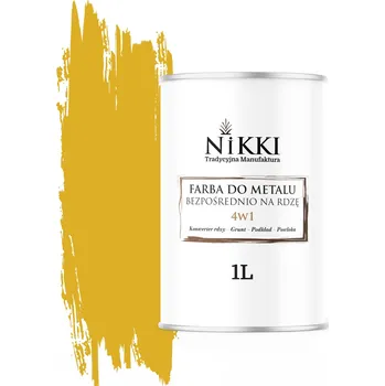 barva na kov Barva antikorozní barva na kov NIKKI 1 l ŽLUTÁ CITRONOVÁ RAL 1012 polomat