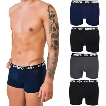 Boxerky Umbro Pánské boxerky Sada 4 kusů Bavlněné BM560 Velikost XXL
