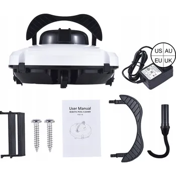 Robotický vysavač Bazénový Vysavač KOSGHO, dobíjecí robotický čistič bazén , bílý a černý