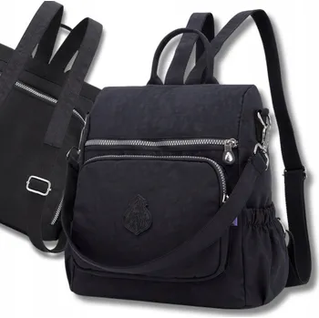 Černý Školní batoh dámský na rameno, moderní, voděodolný, městský, prostorný