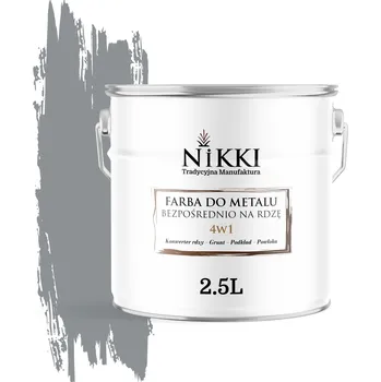 barva na kov Barva antikorozní barva na kov NIKKI 2,5 l ŠEDÁ RAL 7045 satén