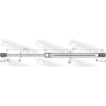 Dveře karosérie Plynová vzpěra, víko zavazadlového prostoru Febest 25117-006