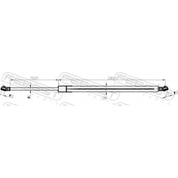 Kapota Plynová vzpěra, kapota motoru Febest 08117-001