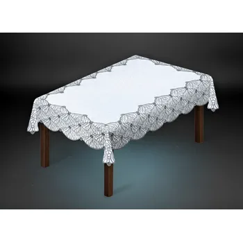 ubrus Žakárový ubrus ZINA více rozměrů šedá MyBestHome Rozměr: 160x120 cm