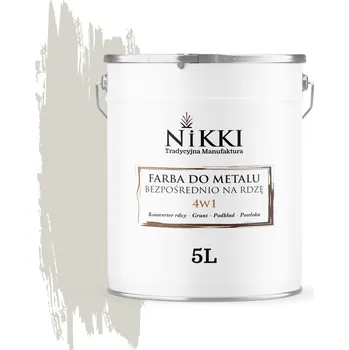 barva na kov Barva antikorozní barva na kov NIKKI 5 l BÍLO-ŠEDÁ RAL9002 polomatná