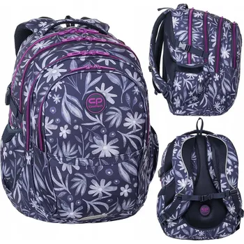 Školní batoh vícekomorový CoolPack černý, odstíny šedé a stříbrné 29 l