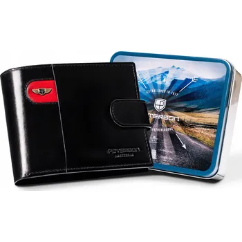 Peněženka Peterson pánská peněženka z pravé kůže černá - muž