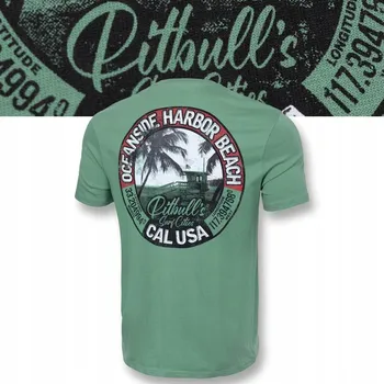 Pánské tričko Pánské tričko Pit Bull Pitbull Oceanside 25 mátově zelené M