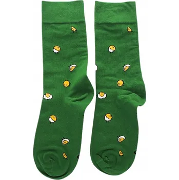 Pánské ponožky Ponožky pánské Marilyn zelené 41-45 bavlněné s rozbitými vejci