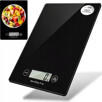 Kuchyňská váha Kuchyňská digitální váha skleněná pro vážení 5 kg černá