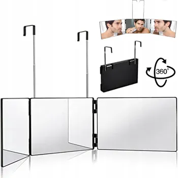 Zrcadlo SKLÁDACÍ TROJSTRANNÉ ZRCADLO TROJITÉ ZRCADLO KADEŘNICKÉ 360 STUPŇŮ