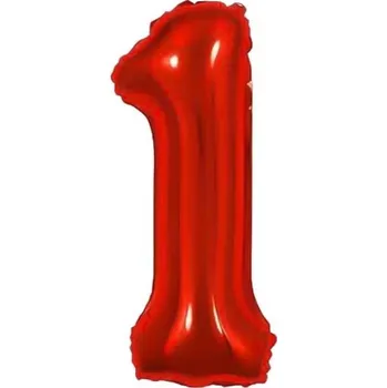 Balónek FÓLIOVÝ BALÓNEK 80CM ČÍSLICE 1 ČERVENÝ