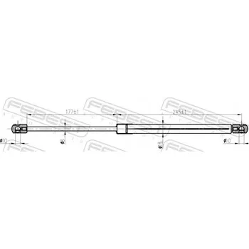 Dveře karosérie Plynová vzpěra, víko zavazadlového prostoru Febest 26117-008
