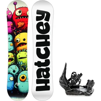 Snowboard Dětský Snowboard komplet Hatchey Loony + vázání RAVEN S230 Black Velikost: 100 cm, Velikost vázání: M/L