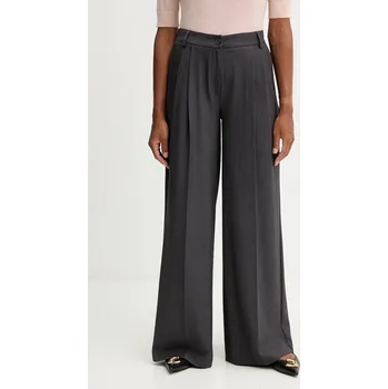 Dámské kalhoty Kalhoty Twinset dámské, šedá barva, široké, high waist, 252TF2043 90X, vel. 38