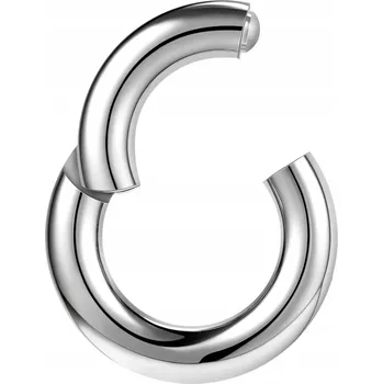 Náušnice STŘÍBRNÉ KOLEČKO CLICKER BIG GAUGE OCEL 316L 1,6/10 mm