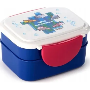 Svačinový box SVAČINOVÝ BOX S PŘÍBORY MINECRAFT AXOLOTL LBOX114