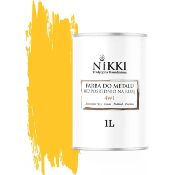 barva na kov Barva antikorozní barva na kov NIKKI 1 l ŽLUTÁ VÝSTRAŽNÁ RAL 1023 VYSOKÝ lesk