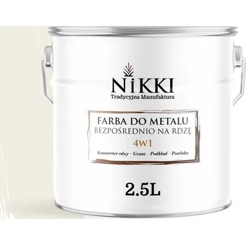 barva na kov Barva antikorozní barva na kov NIKKI 2,5 l BÍLÁ ALPSKÁ RAL 9010 polomat