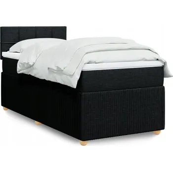 Postel Čalouněná jednolůžková postel VidaXL 80x200 cm černá