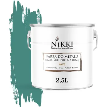 barva na kov Barva antikorozní barva na kov NIKKI 2,5 l TYRKYSOVÁ MÁTOVÁ RAL 6033 mat