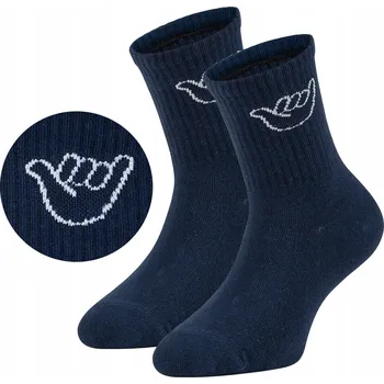 Pánské ponožky Dětské tmavě modré Ponožky 30-35 ZOOKSY Barevné dlouhé Ponožky