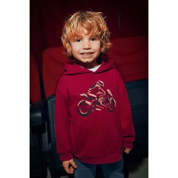 Chlapecká mikina Bavlněná mikina Mayoral červená barva, s kapucí, 4407 4407.5E.Mini.9BYA 33X, vel. 140