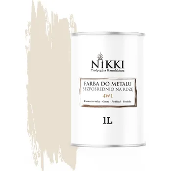 barva na kov Barva na kov NIKKI 1 l KRÉMOVÁ RAL 9001 polomatná