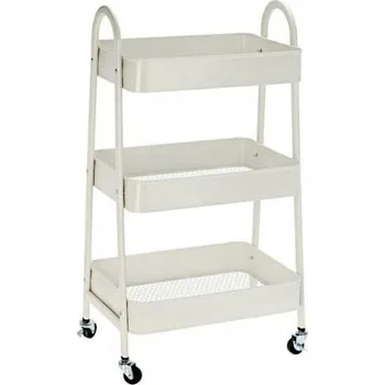 Koupelnový nábytek Koupelnová police Regál na kolečkách Kuchyňská skříňka Mobilní Vozík 3 košíky