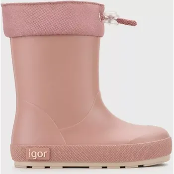Chlapecké holínky Zateplené barefoot holinky Igor Yogi DK borreguito cuello rosa 28