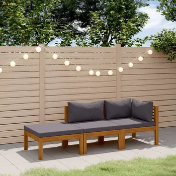 Zahradní sestava zahrada-XL 3dílná zahradní sedací souprava s poduškami masivní akácie 3086921