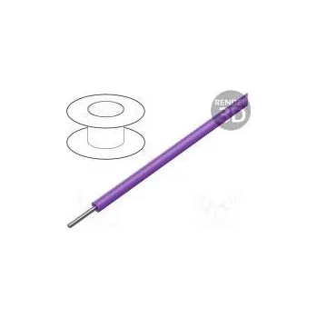 elektrický kabel Vodič HookUp Wire PVC drát Cu 24AWG fialová PVC 1kV 30,5m