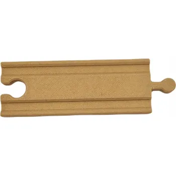 Vláček a vláčkodráha Rovná kolej 14 cm pro dřevěnou vláčkodráhu