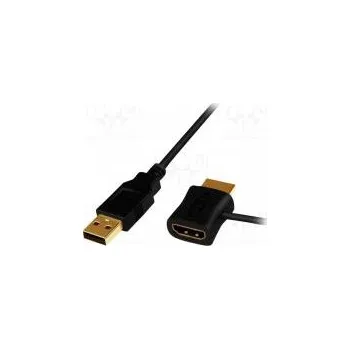Video kabel Kabel-adaptér HDMI 1.3,HDMI 1.4 béžovo-bílá,černá