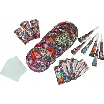 Party dekorace Halloween párty set Monster High – strašidelná párty, 4 díly