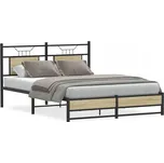 Dvoulůžková postel imitace dřeva VidaXL 140x200 bílá - borovice