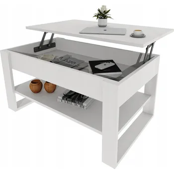 Konferenční stolek Konferenční stolek möbelkap obdélníkový 92 x 54,2 x 45 cm bílý