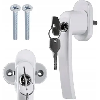 Okenní klika Malatec 1776 bílá s klíčem