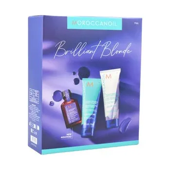 Kosmetická sada MoroccanOil Brilliant Blonde Set dárková sada pro blond vlasy bez žlutých tónů 1 ks