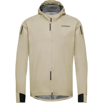 Cyklistické oblečení Bunda Gore Concurve Gore-Tex pánské s kapucí běžecká tech beige