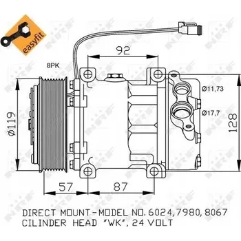 Kompresor klimatizace NRF 32120 Kompresor klimatizace