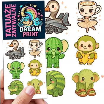 Odstranitelné tetování DOČASNÉ OMYVATELNÉ TETOVÁNÍ PRO DĚTI BRAIN ROT BOMBARDINO BALLERINA