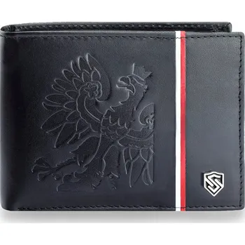Peněženka Stevens peněženka z pravé lícové kůže černá - muž