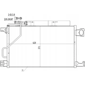 Výparník klimatizace Hart 619 510 Kondenzátor klimatizace