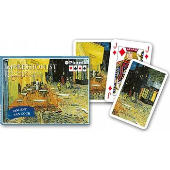 Desková hra Karetní hra Hrací karty Piatnik 2 balíčky Van Gogh Kavárna v noci