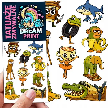 Tetování Smyvatelné tetování pro děti COCCODRILLO BOMBARDINO CAPUCINA