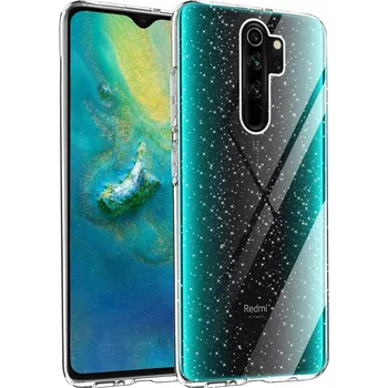 Pouzdro na mobilní telefon Pouzdro Silikonové pro Xiaomi Redmi Note 8 Pro - Třpytivé Brokátové + Sklo