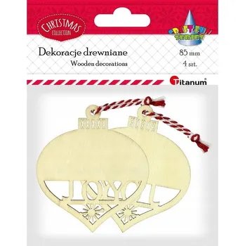 Vánoce Vánoční Koule zdobená vánoční koule 8,5 cm, 4 ks