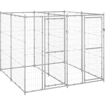 ohrádka pro psa zahrada-XL Venkovní psí kotec pozinkovaná ocel 4,84 m² 3082282